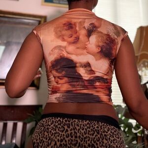 Art Print Crop Top